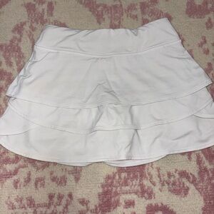 Athleta White Layered Swing Skort with Built-In Shorts Girls size S 7